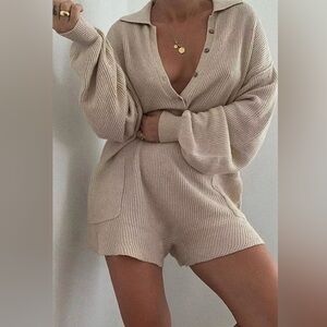 Free People Beach Picnic Sweater Romper